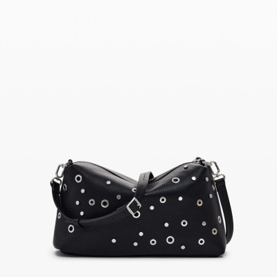 BOLSO MUJER DESIGUAL REBEL BERGAMO BLACK