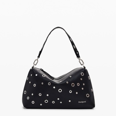 BOLSO MUJER DESIGUAL REBEL BERGAMO BLACK