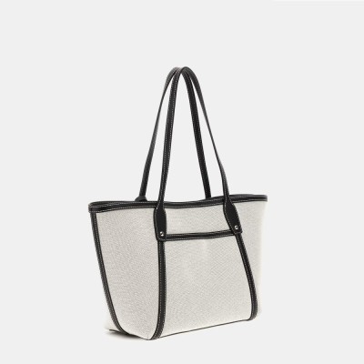 BOLSO SHOPPER GUESS SEBINA NATURAL/BLACK
