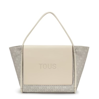 BOLSO TOUS SHOPPER SILHOUETTE SOFT BEIGE ESTAMPADO
