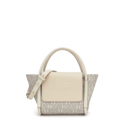 BOLSO TOUS MINI SILHOUETTE SOFT BEIGE ESTAMPADO
