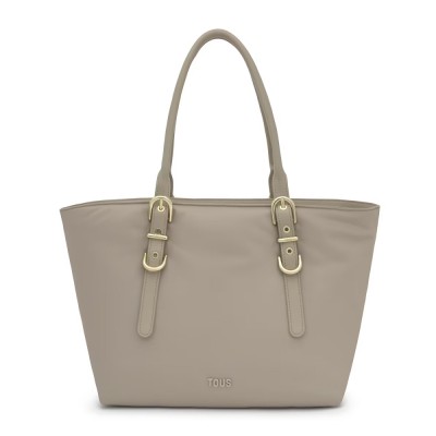 BOLSO TOUS SHOPPER BUCKLES SOFT TOPO