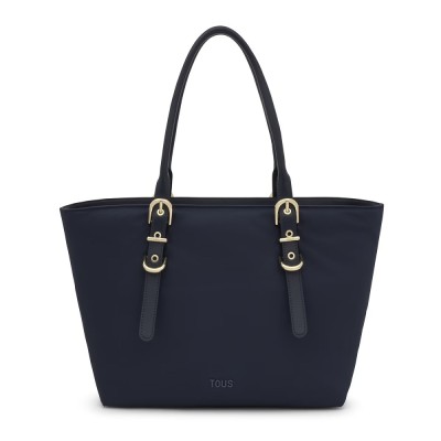 BOLSO TOUS SHOPPER BUCKLES SOFT AZUL MARINO