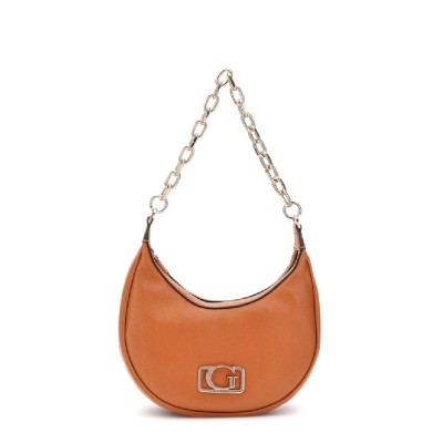 BOLSO BANDOLERA GUESS HOBO CIRCE COGNAC