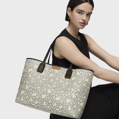 BOLSO TOUS K TOTE BEIGE NEGRO