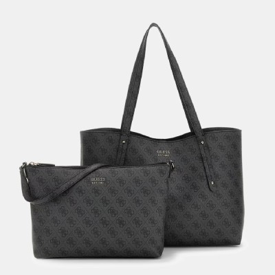 BOLSO SHOPPER GUESS BRENTON LOGO NEGRO